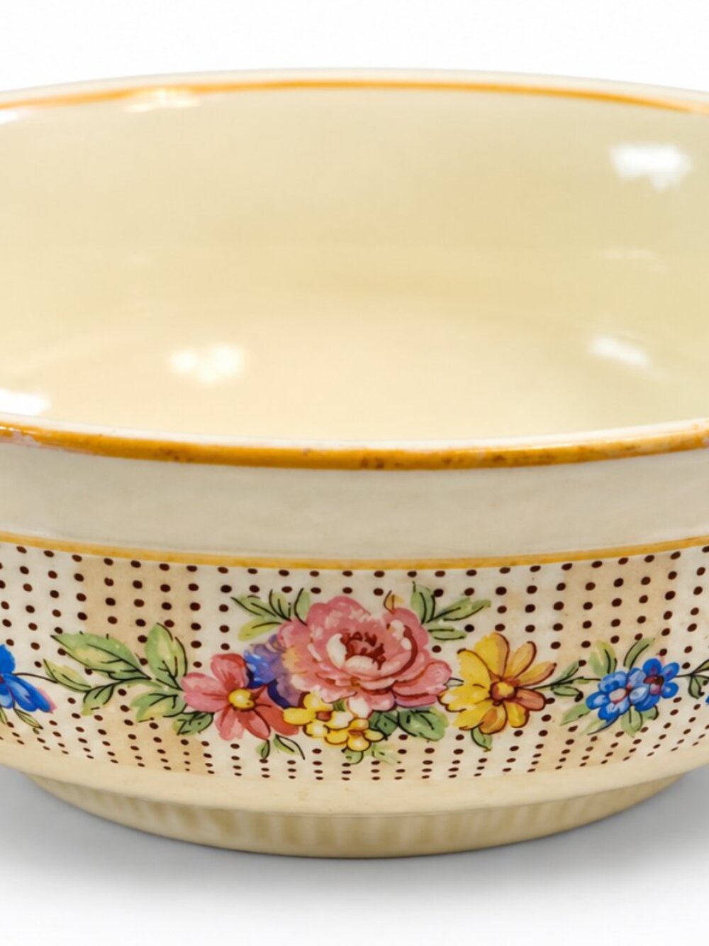 SC-25--J&G Meakin Sunshine Vintage Floral Soup Cup Two Handles Made England